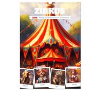 Le cirque ! La piste est ouverte ! Bienvenue au pays des merveilles nostalgiques, Version française (Calendrier mural 2026 DIN A3 portrait), Calendrier CALVENDO mensuel