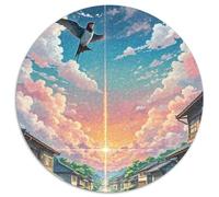 Le Cloud de Rupture Rapide s 1000 Pièces Jigsaw Puzzles Art Puzzle Rond pour Enfants Encastrement Parfait Jeu D'Intelligence De l'art De La DécoRat ION Moderne 1000pcs (67.5x67.5cm)