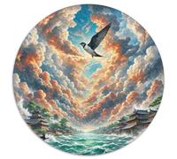 Le Cloud de Rupture Rapide s 1000 Pièces Puzzle Art Rond pour Enfants Cadeaux Jeu D'Intelligence De l'art De La DécoRat ION Moderne 1000pcs (67.5x67.5cm)
