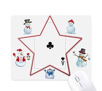 le club a des cartes à jouer ensemble le bonhomme de neige étoile tapis de souris