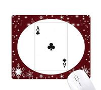 le club a des cartes à jouer ensemble tapis de souris en hiver flocon de neige