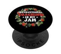 Le Coaching pédagogique est ma Confiture Teacher Coach Strawberry PopSockets PopGrip Adhésif