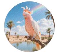 Le Cockatoo du Major MitchellPuzzle Rond 1000 Pièces Jeu Logique pour Jeunes Penseurs Usage Éducatifoiseau Station Apprentissage Maison Étagère Puzzle 1000pcs (67.5x67.5cm)