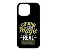 Le Codage est Magique mais réel Coque pour iPhone 15 Pro Max