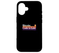 Le Code est la Loi Bitcoin Blockchain sécurité sats Trust Bitcoin Coque pour iPhone 16