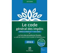 Le code général des impôts et le livre des procédures fiscales 2022