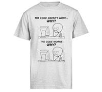 Le Code Ne Fonctionne Pas Pourquoi À Manches Courtes pour Hommes Gris Grey Men Tee Short Sleeve T-Shirt