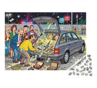 Le Coffre de Voiture Classique révèle Puzzle en Bois Imperméable DIY Puzzles De 1000 Pièces pour Adultes Cadeaux Coloré De Décoration pour La Maison