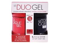 Le coffret contient:Bourjois La Laque Gel 05 Are You ReddyLe Top Coat Gel Transparent