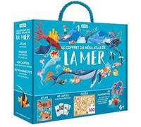Le Coffret Du Méga Atlas De La Mer - Avec 1 Atlas, 40 Cartes Questions/Réponses, 1 Puzzle De 500 Pièces Et 20 Silhouettes D'animaux Et De Phénomènes Marins À Placer Sur Le Puzzle