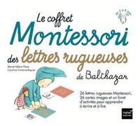 Le coffret Montessori des lettres rugueuses de Balthazar Marie-Hélène Place (Auteur), Caroline Fontaine-Riquier (Illustration)
