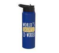 Le collègue le plus cool du monde avec humour Stainless Steel Insulated Water Bottle