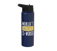 Le collègue le plus cool du monde avec humour Stainless Steel Insulated Water Bottle