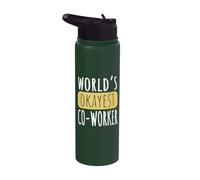 Le collègue le plus cool du monde avec humour Stainless Steel Insulated Water Bottle