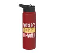 Le collègue le plus cool du monde avec humour Stainless Steel Insulated Water Bottle