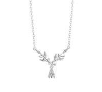 Le collier d'oreille en argent sterling galvanisé est simple et polyvalent -D1583