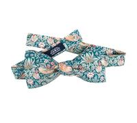 Le Colonel - Noeud papillon Liberty Strawberry Thief vert émeraude - Made in France