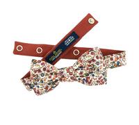 Le Colonel - Noeud papillon Liberty Wiltshire Whisky doublure Brique - Made in France