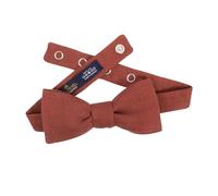 Le Colonel - Noeud papillon Lin brique - Made in France