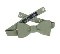 Le Colonel - Noeud papillon Lin vert argile - Made in France
