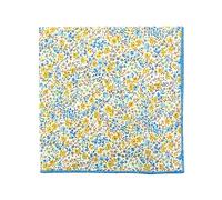 Le Colonel - Pochette de costume Liberty Phoebe moutarde/bleu ciel - Made in France