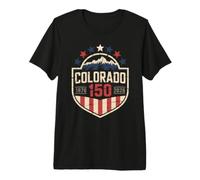 Le Colorado célèbre Ses 150 Ans d'État T-Shirt Haut de Gamme