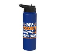 Le combat de mon ami est mon combat - Leucémie Stainless Steel Insulated Water Bottle