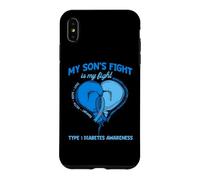 Le Combat de Mon Fils est Mon Combat Mois de Sensibilisation au diabète de Type 1 Coque pour iPhone XS Max