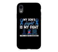Le Combat de Mon Fils est Mon Combat Mois de Sensibilisation au diabète de Type 1 Coque pour iPhone XR