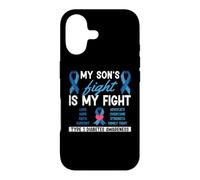 Le Combat de Mon Fils est Mon Combat Mois de Sensibilisation au diabète de Type 1 Coque pour iPhone 17
