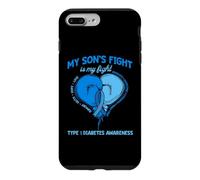 Le Combat de Mon Fils est Mon Combat Mois de Sensibilisation au diabète de Type 1 Coque pour iPhone 7 Plus/8 Plus