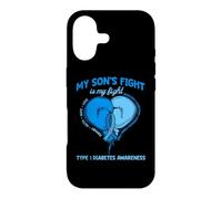 Le Combat de Mon Fils est Mon Combat Mois de Sensibilisation au diabète de Type 1 Coque pour iPhone 17