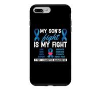 Le Combat de Mon Fils est Mon Combat Mois de Sensibilisation au diabète de Type 1 Coque pour iPhone 7 Plus/8 Plus
