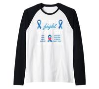 Le Combat de Mon Fils est Mon Combat Mois de Sensibilisation au diabète de Type 1 Manche Raglan