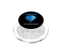 Le Combat de Mon Fils est Mon Combat Mois de Sensibilisation au diabète de Type 1 PopSockets PopGrip pour MagSafe
