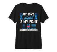 Le Combat de Mon Fils est Mon Combat Mois de Sensibilisation au diabète de Type 1 T-Shirt Haut de Gamme