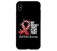 Le Combat de Mon frère est ma Lutte Contre Le Cancer buccal Coque pour iPhone XS Max