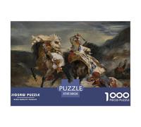 Le Combat du Giaour et de Hassan Puzzle en Bois Imperméable DIY Puzzles De 1000 Pièces pour Adultes Coloré De Décoration pour La Maison