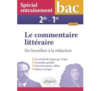 Le commentaire littéraire 2de, 1re: Du brouillon à la rédaction