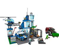 LEGO® City - Le commissariat de police Set avec Jouets Camion de Poubelle et Hélicoptère - 60316