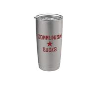 Le communisme est nul - L'Amérique d'abord, le socialisme anticommuniste Gobelet isotherme en acier inoxydable double paroi