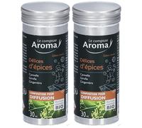 Le Comptoir Aroma Composition pour Diffusion Délices d'épices Huile 2x30 ml