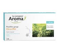 LE COMPTOIR AROMA Pastilles gorge Citron - Miel Boite de 24
