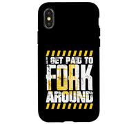Le conducteur de Chariot élévateur est payé pour se déplacer Autour du conducteur de Chariot élévateur Coque pour iPhone X/XS