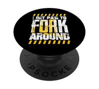 Le conducteur de Chariot élévateur est payé pour se déplacer Autour du conducteur de Chariot élévateur PopSockets PopGrip Adhésif