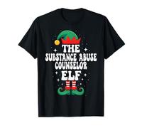 Le conseiller en toxicomanie Elf Funny Christmas Matching T-Shirt