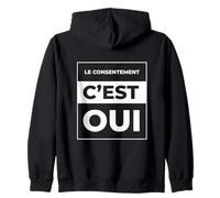 Le consentement c’est Oui - Féminisme Empowerment Egalité Sweat à Capuche