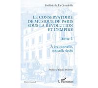 Le Conservatoire de musique de Paris sous la Révolution et l'Empire: A ère nouvelle, nouvelle école A ère nouvelle, nouvelle école