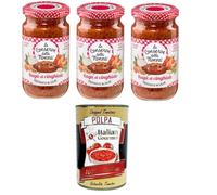 Le Conserve della Nonna- Sugo Ragù di Cinghiale Sauce agù au sanglier 3 x 190 g + Italian Gourmet Polpa 400 g