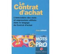 Le contrat d'achat - 3ème édition Jean Lepage (Auteur)